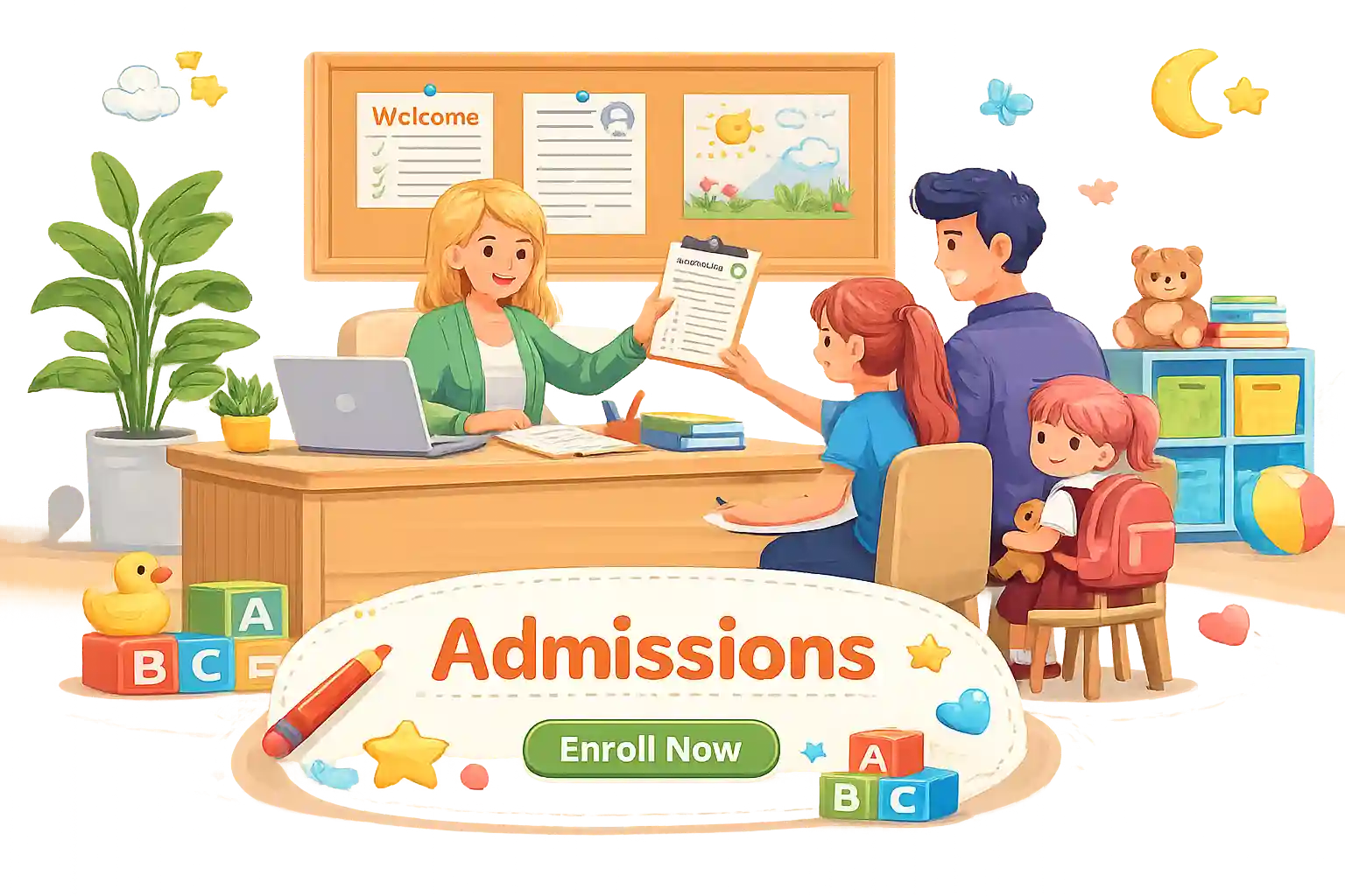Admin admission detail page with status pill and a card showing the active magic-link invite.